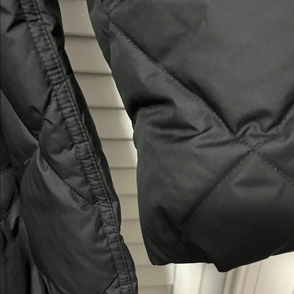 Athleta Boulevard Down Duster Black Quilted Long Coat - Picture 6 of 8